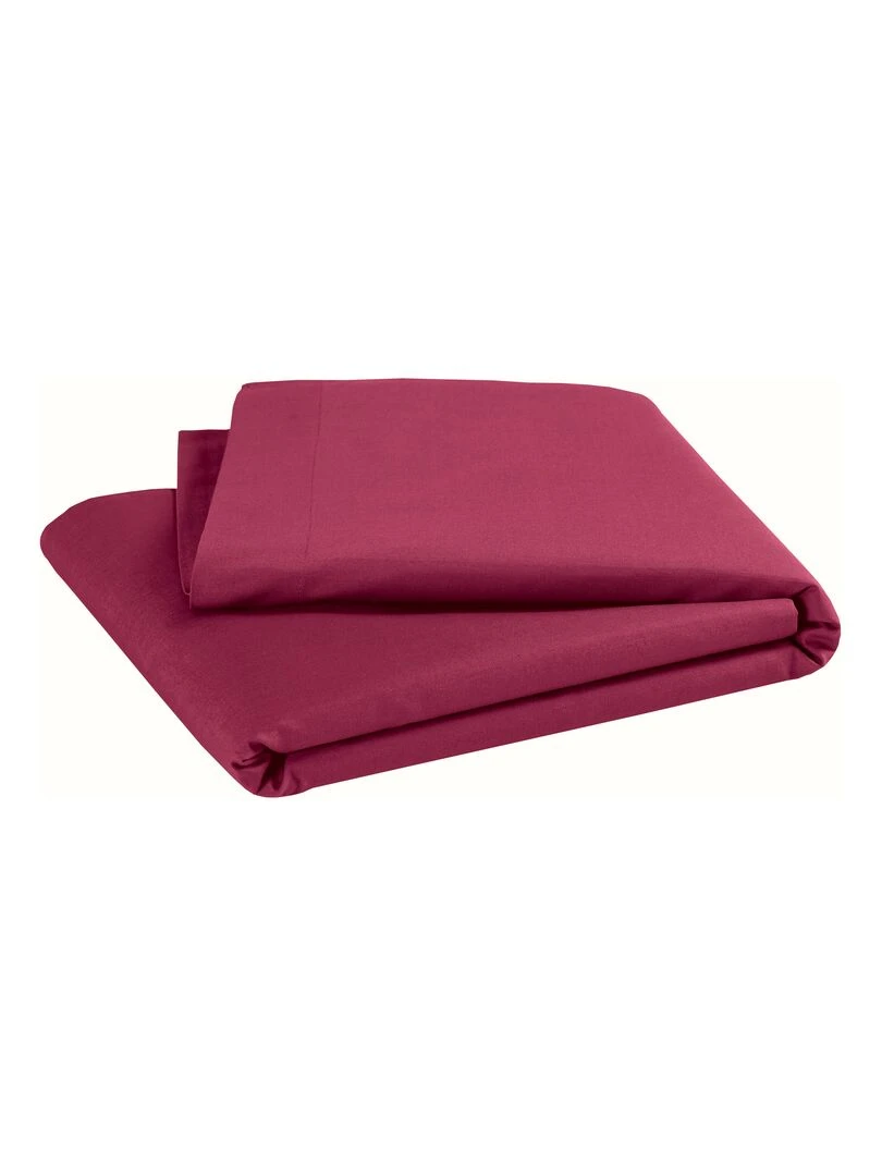Drap plat pour lit bébé 100% coton Bio 'P'tit Basile' Violet prune
