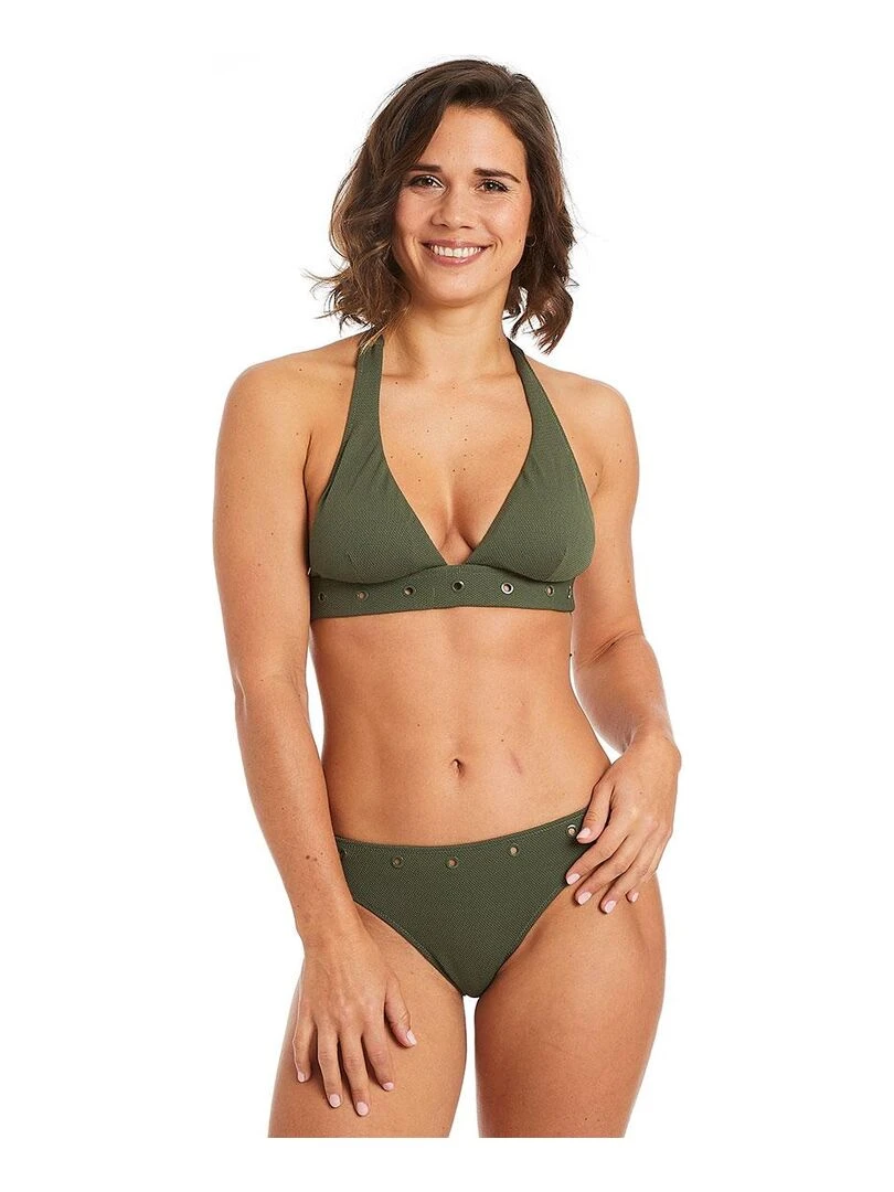 Haut de maillot de bain triangle ZANZIBAR   Camille Cerf & Pomm'Poire   Vert
