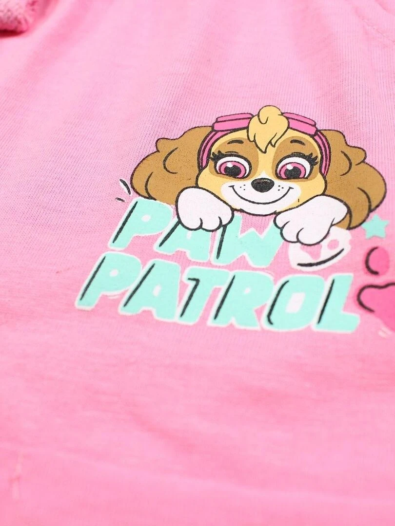 Paw Patrol   Ensemble T shirt short fille Imprimé La Pat' Patrouille   Rose