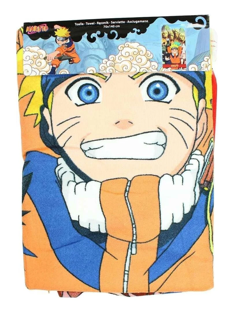 Disney Serviette garçon imprimé Naruto Bleu