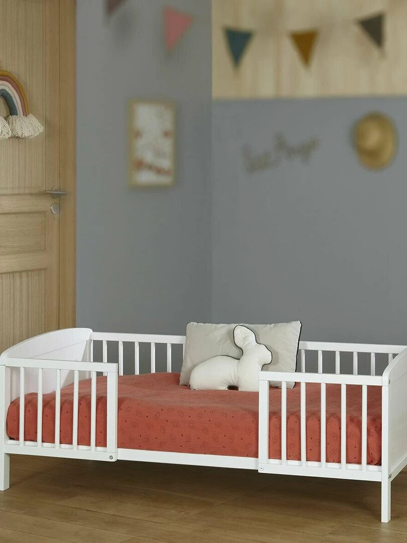 Lit enfant avec barrières Peyo   AKITEN RETAIL   Blanc Blanc