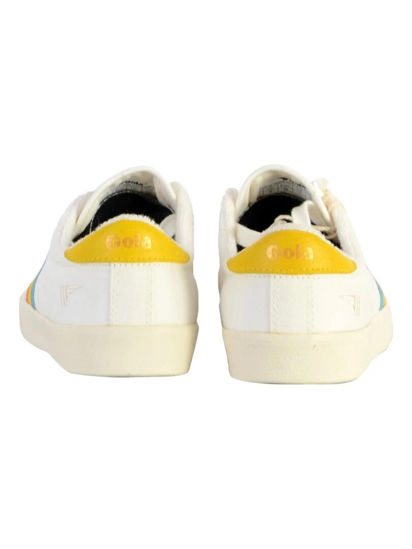 Basket Cuir Gola Mark Cox Rainbow   Blanc