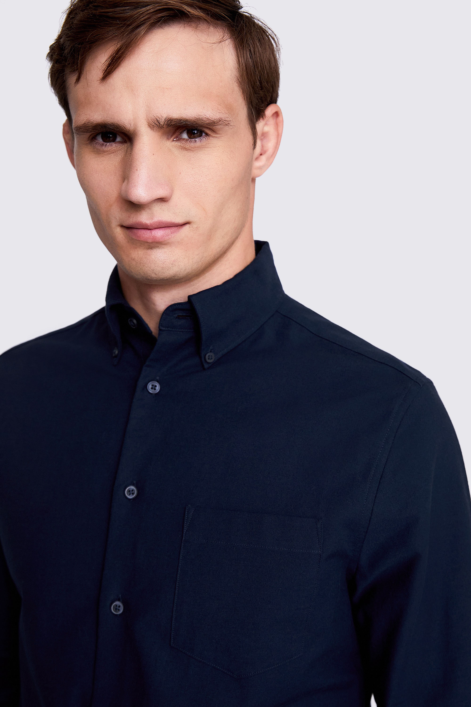Charcoal Washed Oxford Shirt   Buy Online at Moss