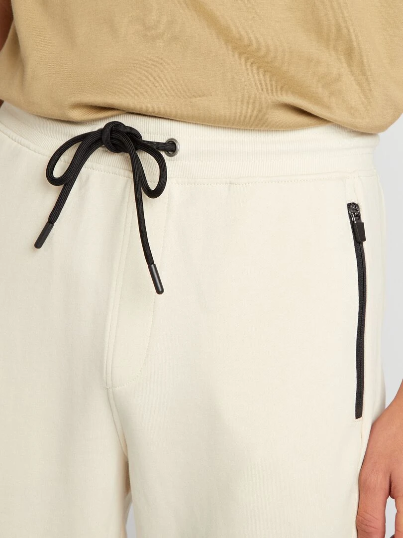 Pantalon de jogging à détails contrastés   Ecru