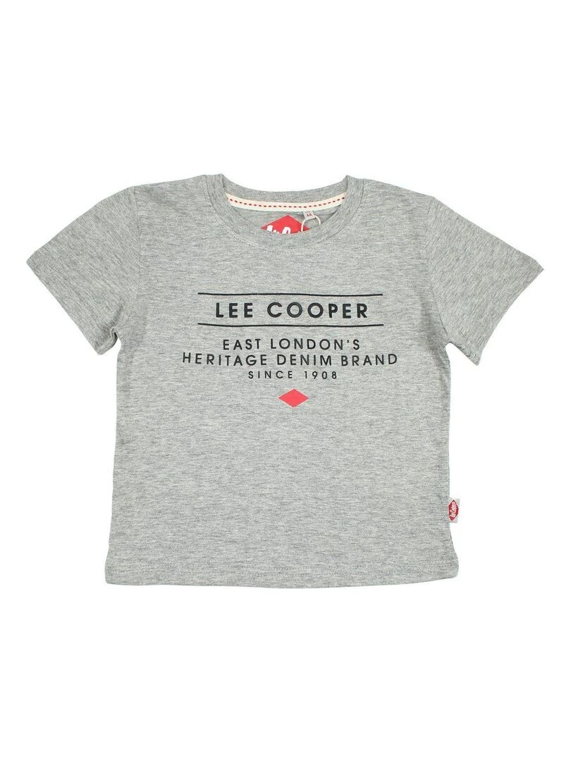 Lee Cooper T shirt garçon imprimé Lee Cooper en coton Gris