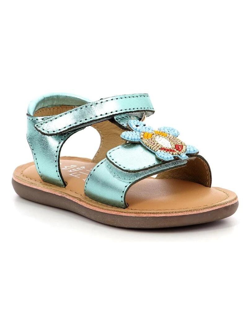 Sandales Cuir Cloonimals Bleu