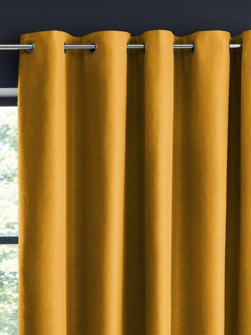 Rideau Occultant Polyester   Jaune