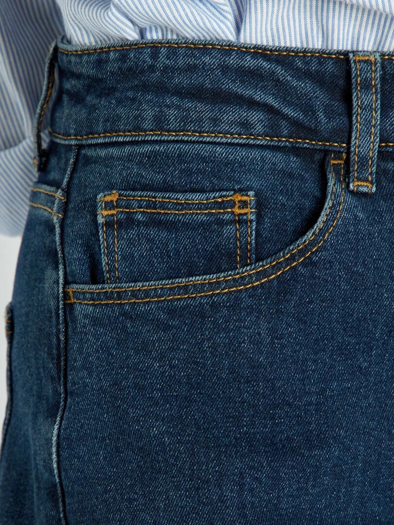 Jean mom à taille très haute   L32   Brut
