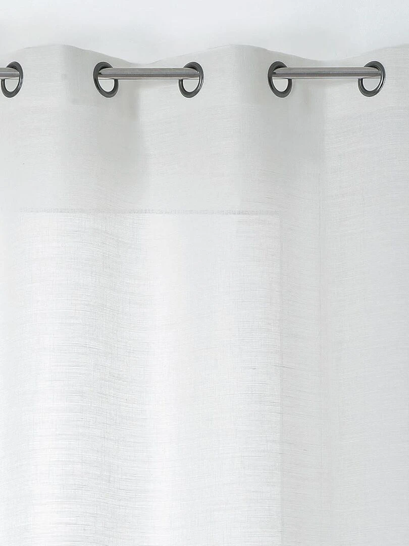Voilage Aérien en toile de jute Blanc