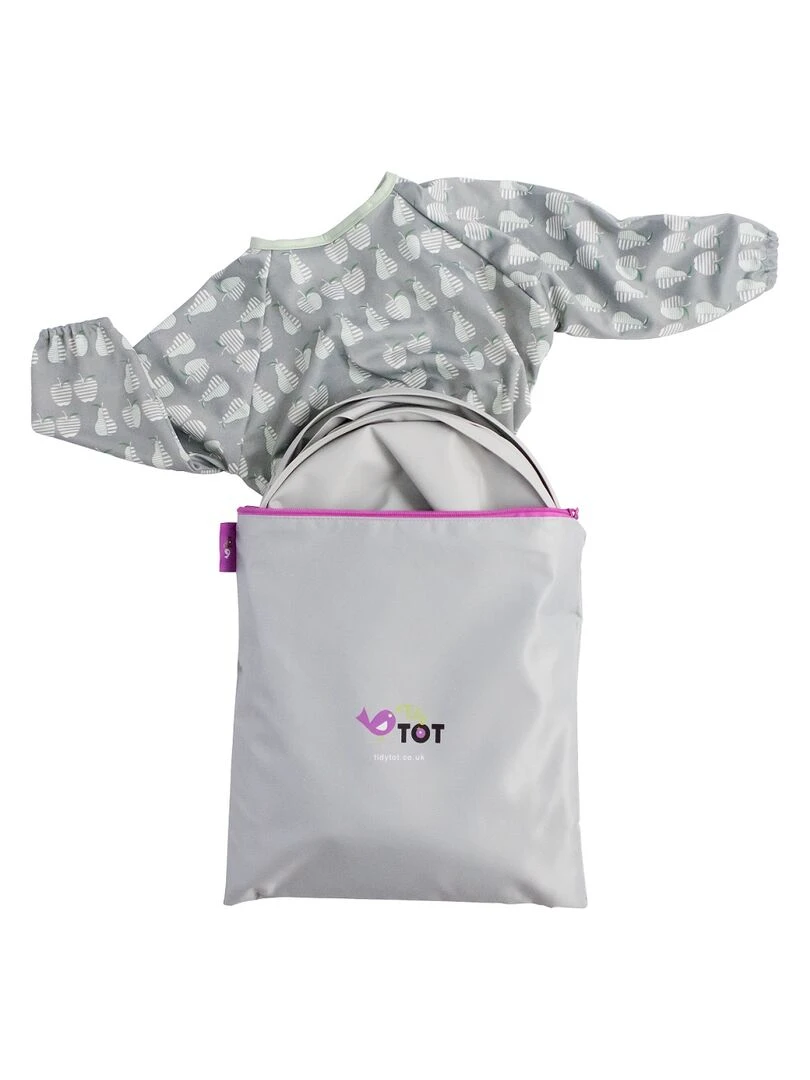 Kit bavoir et plateau transportable Dove Grey Multicolore