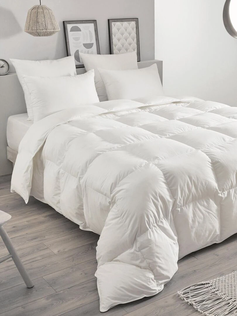 Couette chaude en plumettes et duvet Blanc