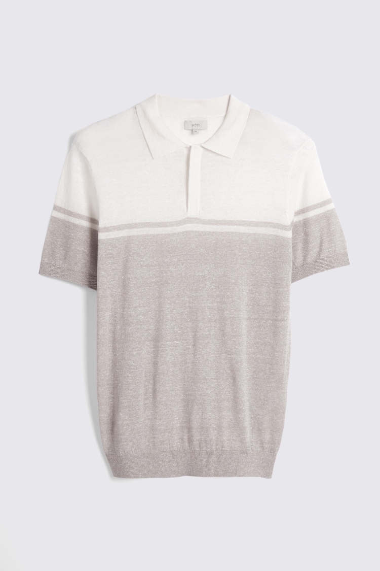 Pink & Green Open Knitted Skipper Polo   Buy Online at Moss