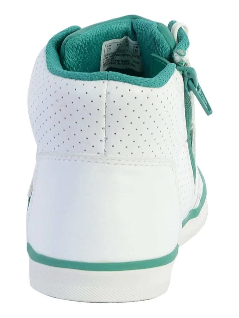 Basket Cuir Clarks Enfant City Flake K   Blanc