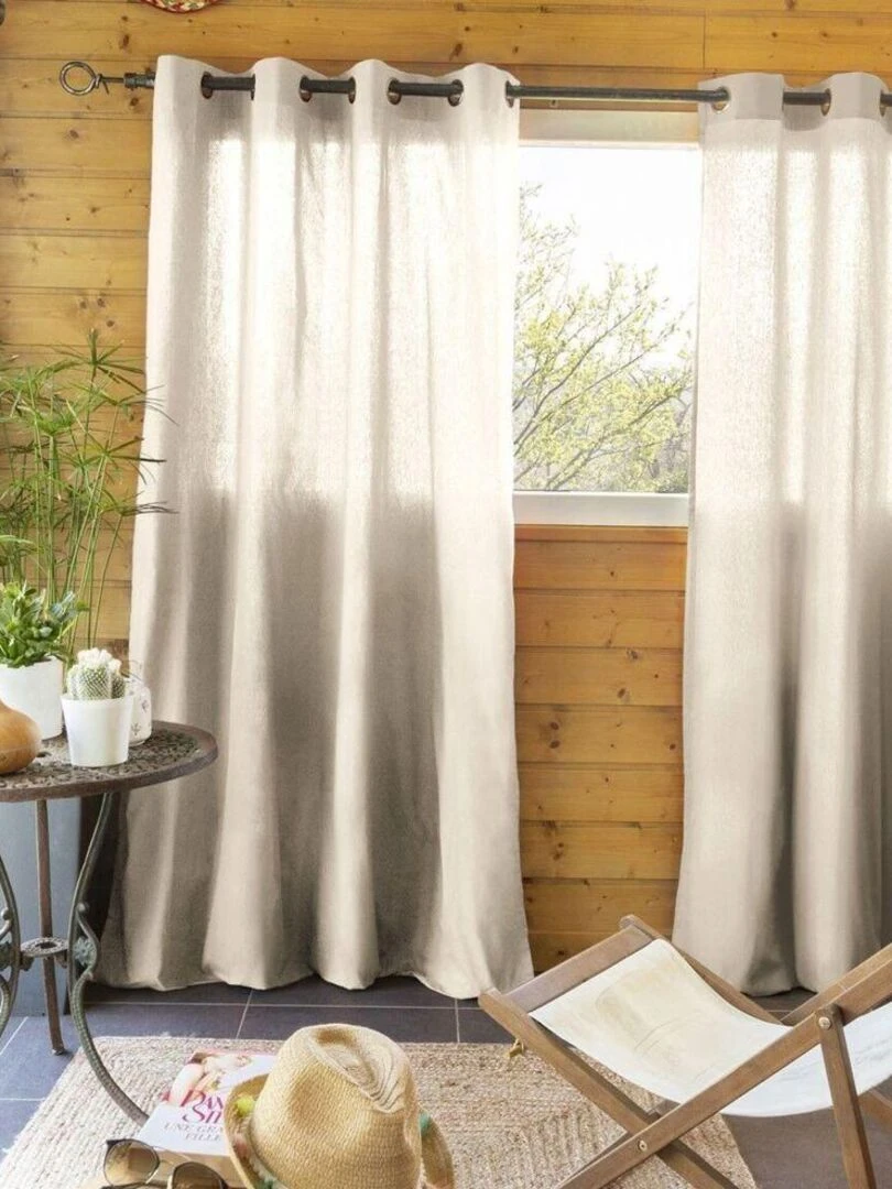 Rideau 140x260 en Coton Beige