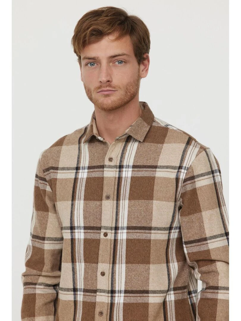 Lee Cooper   Chemise manches longues coton regular DIOTE   Camel