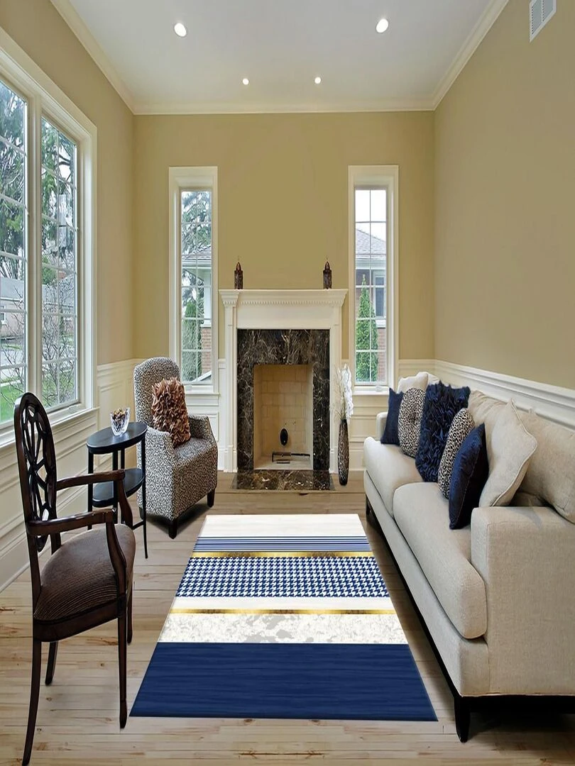 Tapis LAYER Bleu Bleu