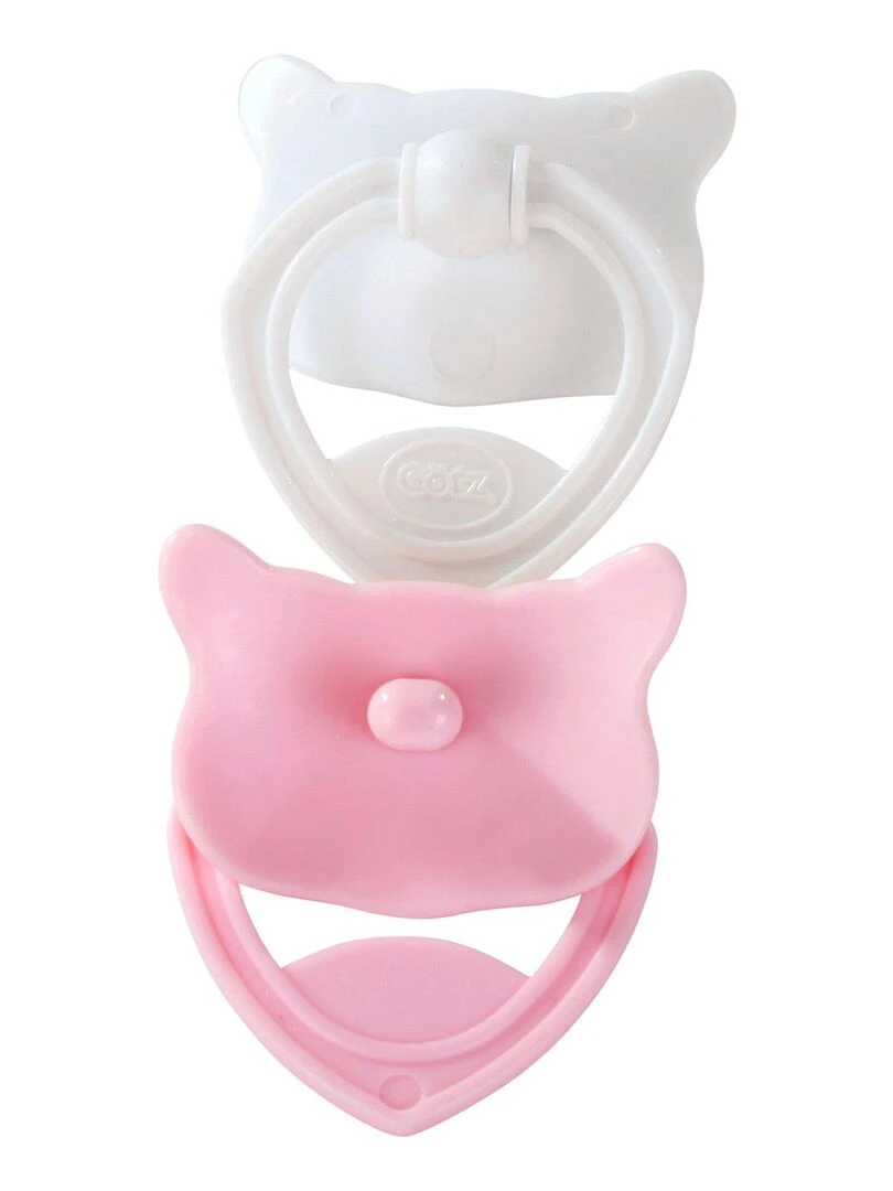 Tétines pour poupées de 48 cm : Rose et blanc N/A