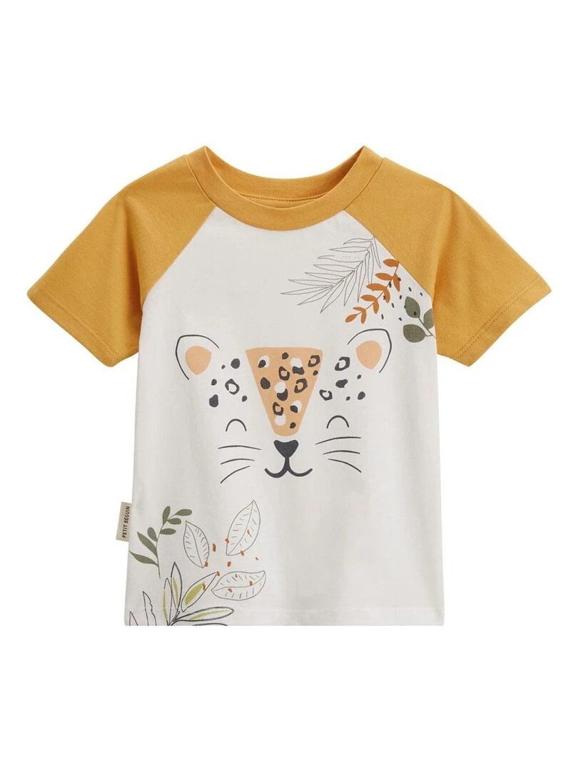 Pyjama enfant manches courtes Wakae Moutarde