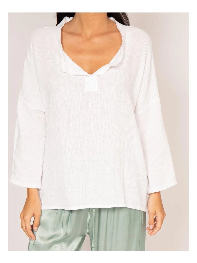 Blouse manches 3/4 FIORETA   Blanc