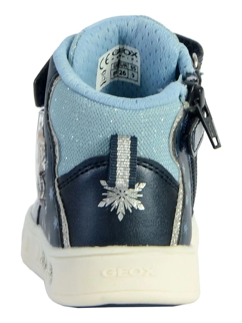 ____Basket Montante Geox EnfantFille J Skylin G. B   PRN GBK+GBK PA   Bleu