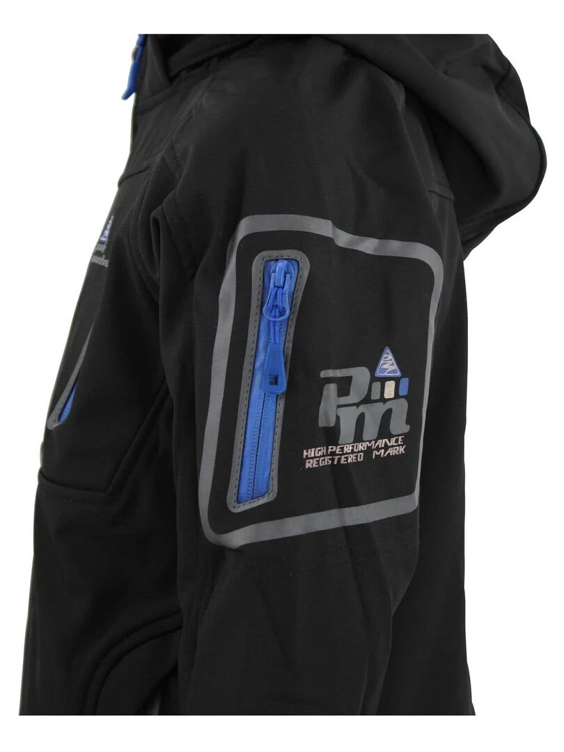 Blouson softshell garçon ECOLOK   PEAK MOUNTAIN   Noir Noir