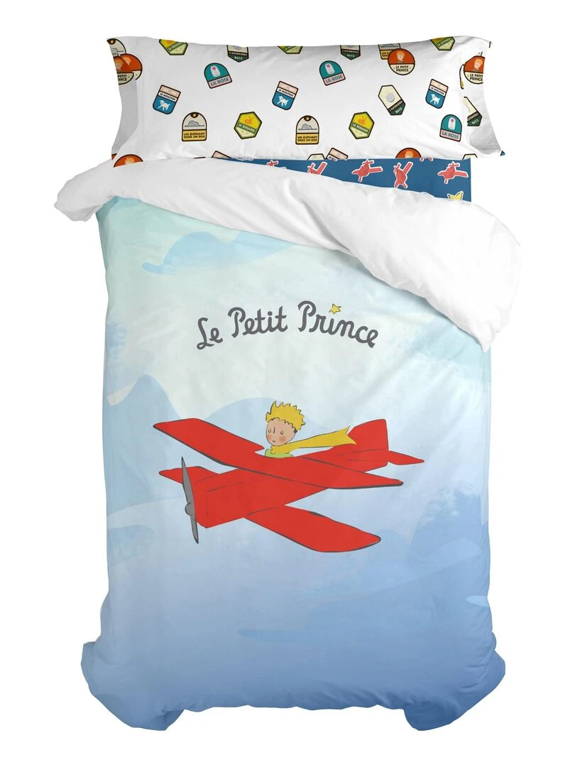 Parure housse de couette 2 pièces Machinery "Happyfriday"   Blanc