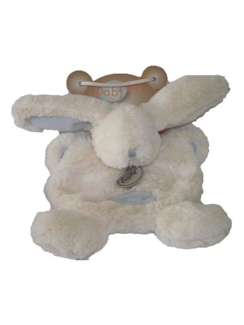 doudou Babynat Lapin Bleu BN782 Les Calins Plat Bleu