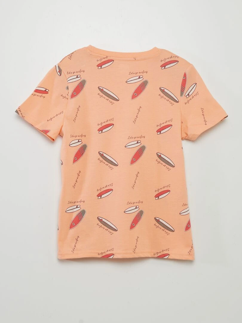 T shirt imprimé   Orange