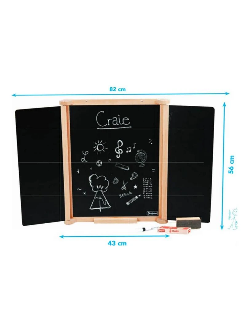 Tableau triptyque en bois naturel   N/A