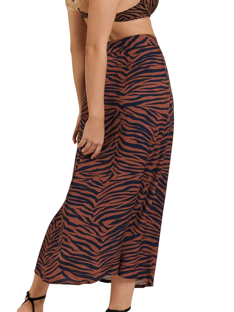 Jupe estivale portefeuille Lima Marron