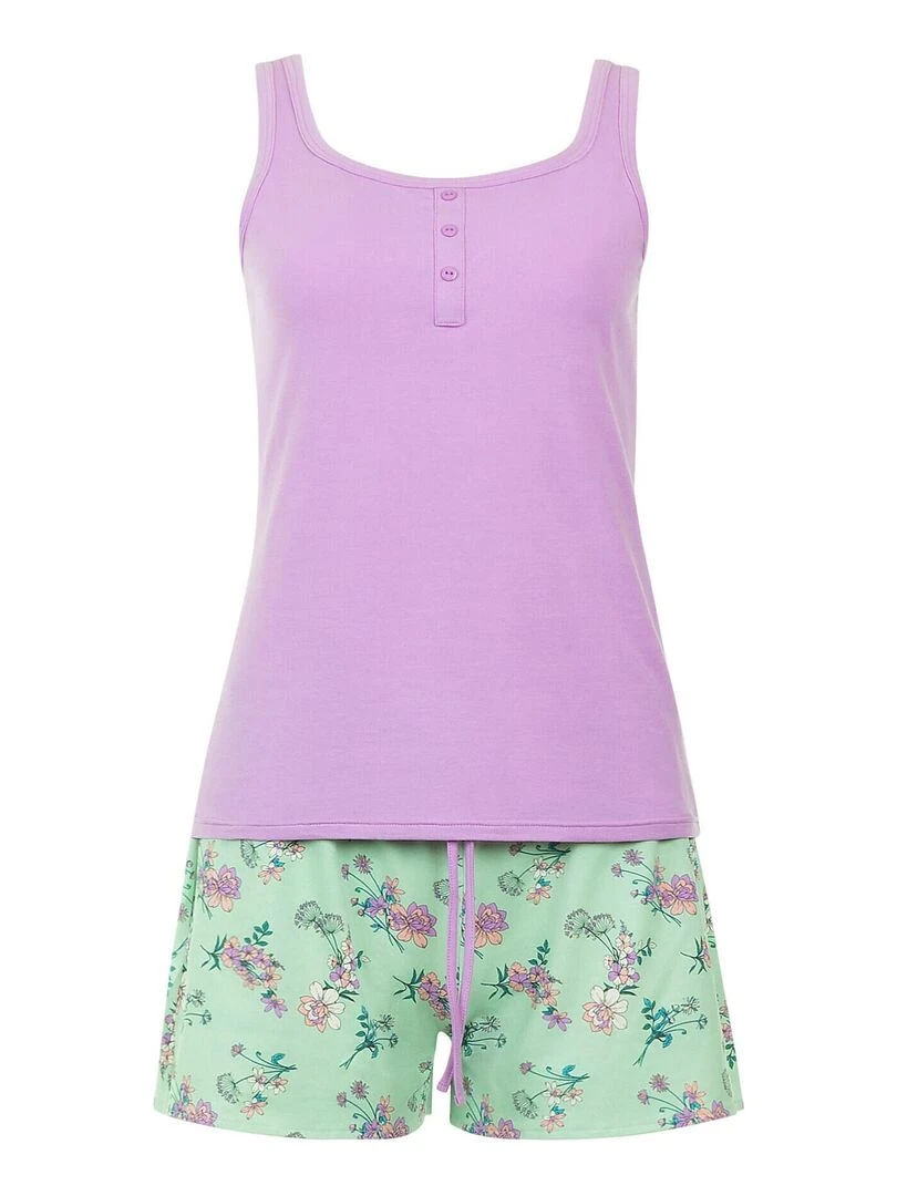 Pyjama short débardeur Posh   Vert