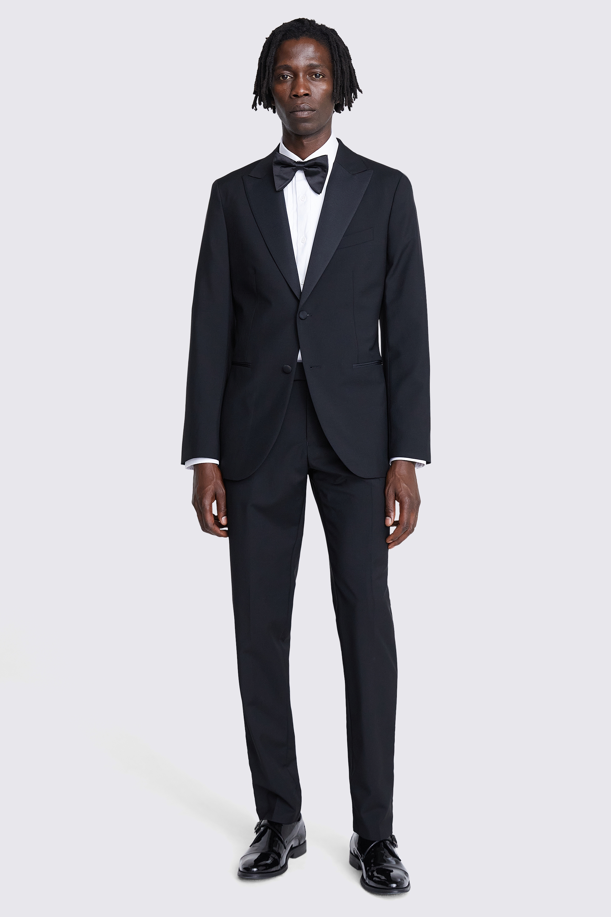 Italian Tailored Fit Black Peak Lapel Tuxedo Jacket Buy Online at Moss