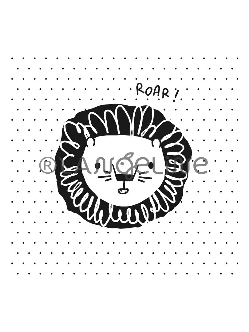 Coffret de couches lavables "Lion"   Langeline   Blanc Noir