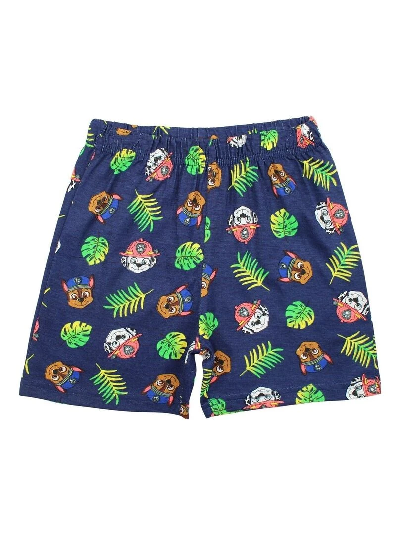 Paw Patrol   Ensemble ​​T shirt short garçon Imprimé La Pat' Patrouille   Jaune