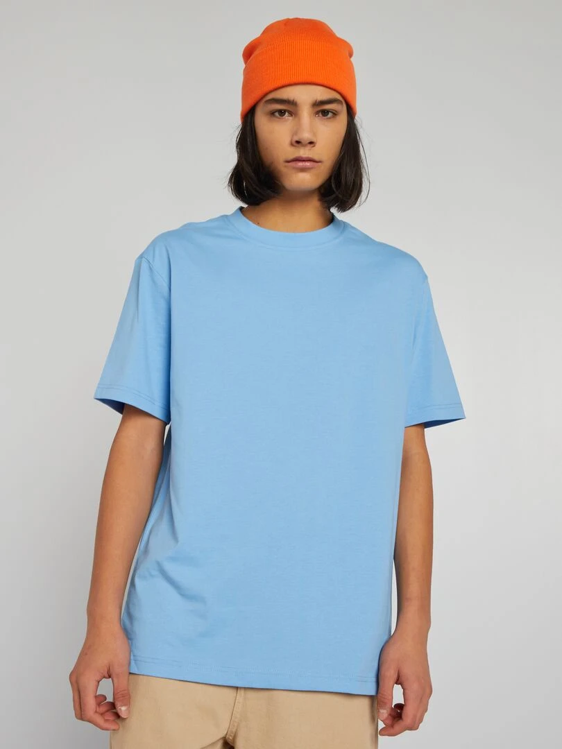 T shirt en maille jersey Bleu clair