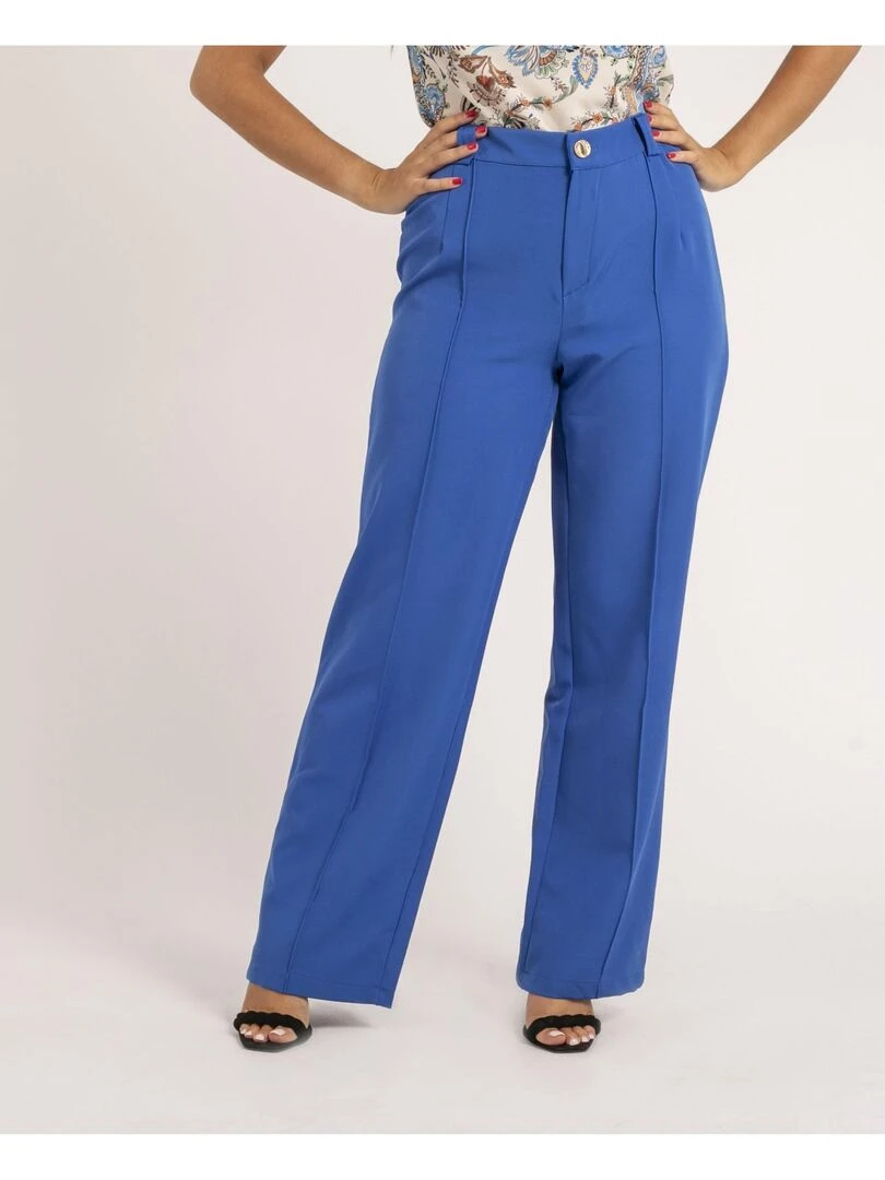 Pantalon coupe droite ELSY Bleu roi