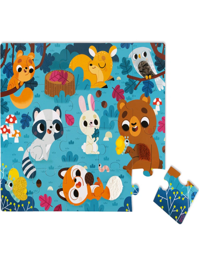 Puzzle Tactile Les Animaux De La Forêt (20 Pièces) N/A