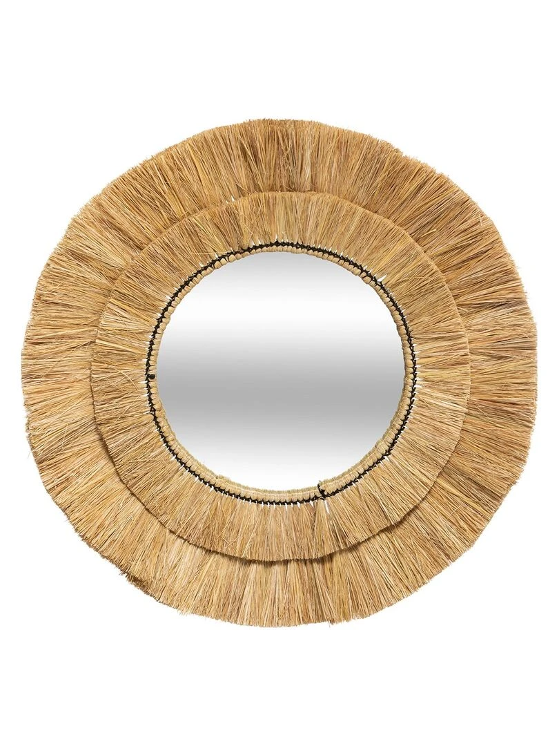Miroir raphia Safari D57 Beige