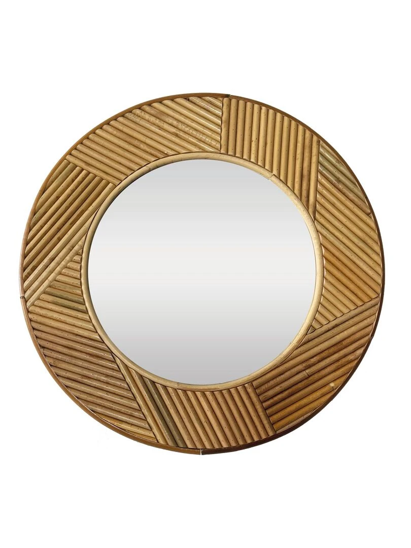 Miroir en rotin Kangourou Beige