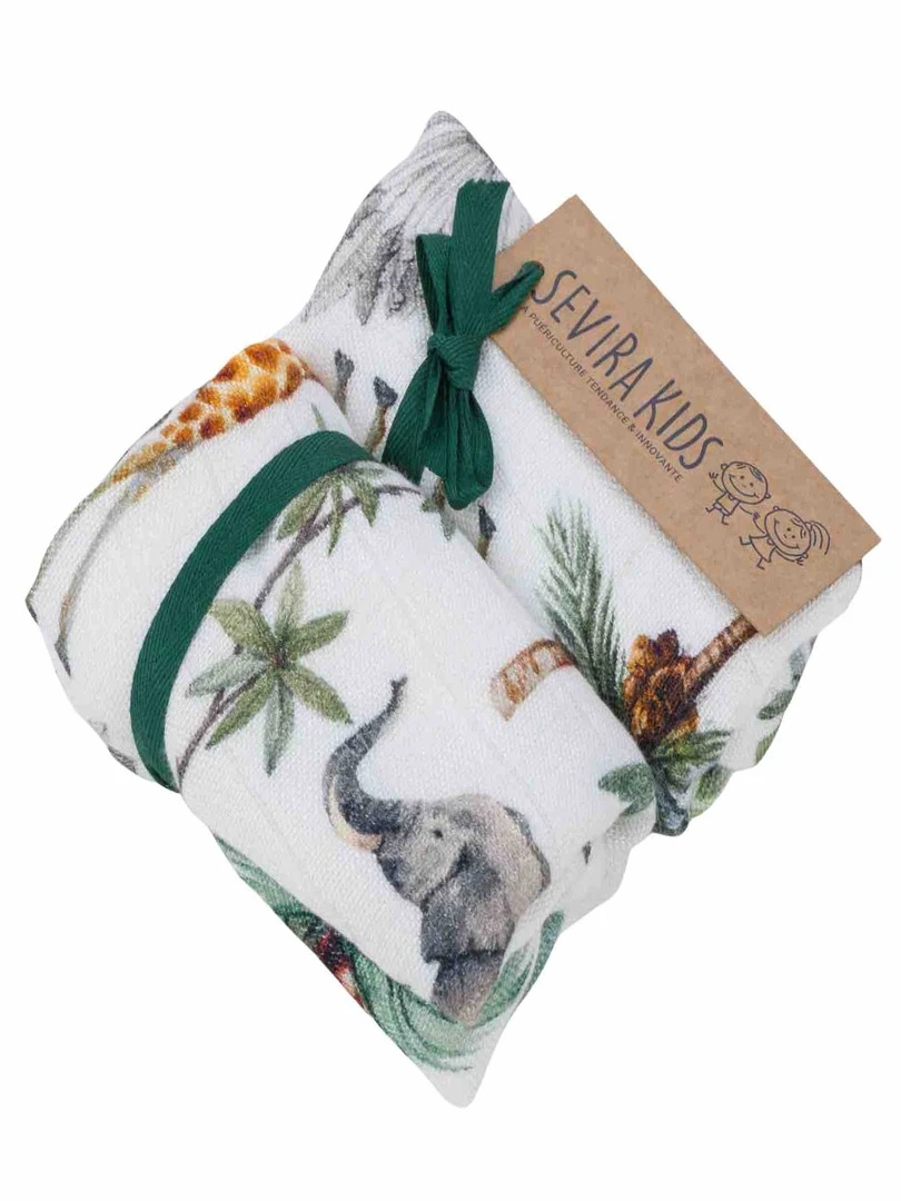 Lot De 2 Langes En Bambou Safari N/A