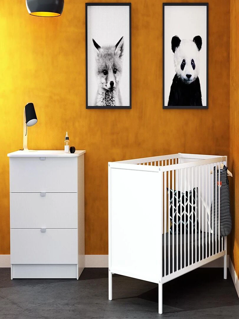 WEBABY   Commode à langer   Blanc