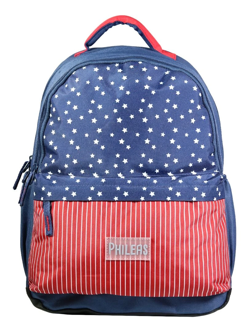 BAGTROTTER Sac à dos 2 compartiments Phileas Bleu USA Bleu
