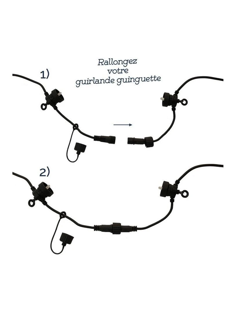 Neige nouvelle guirlande Guinguette   5m   Blanc