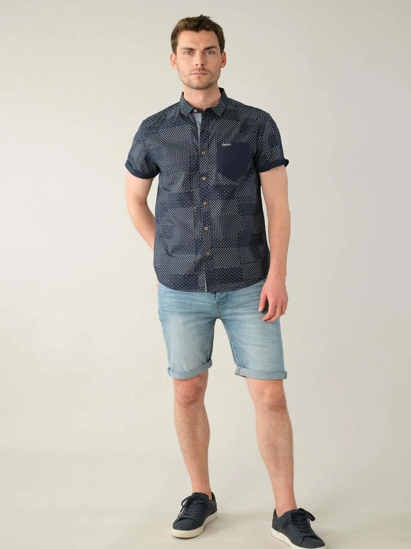 Chemise homme en popeline 'Deeluxe'   Bleu marine