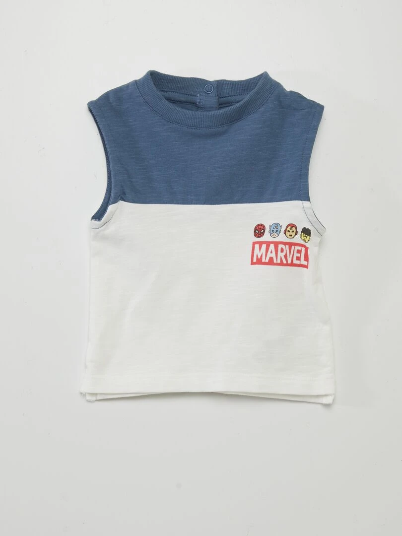 Ensemble débardeur + short 'Marvel'   2 pièces   Blanc