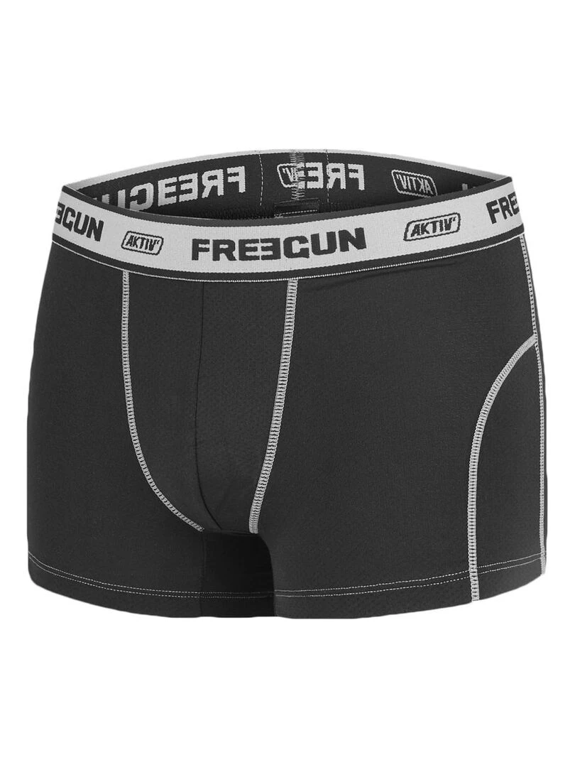 Lot de 3 Boxers Garçon Uni Aktv Sport Freegun   Noir