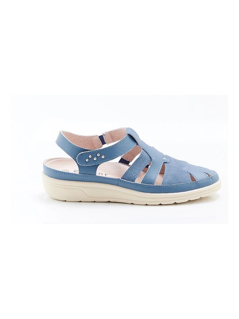 Babies ouvertes bi matières   Damart   Bleu
