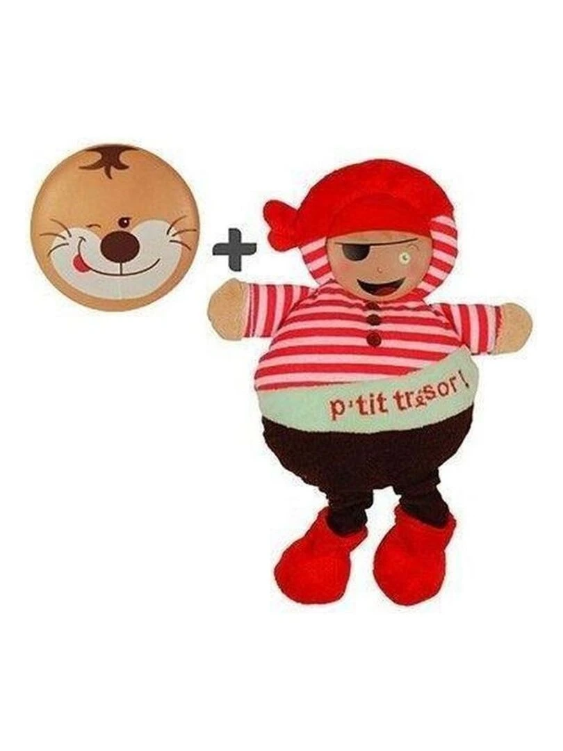 Doudou Doudou et Compagnie les bouilles set Pirate + bouille chat DC2290 Rouge