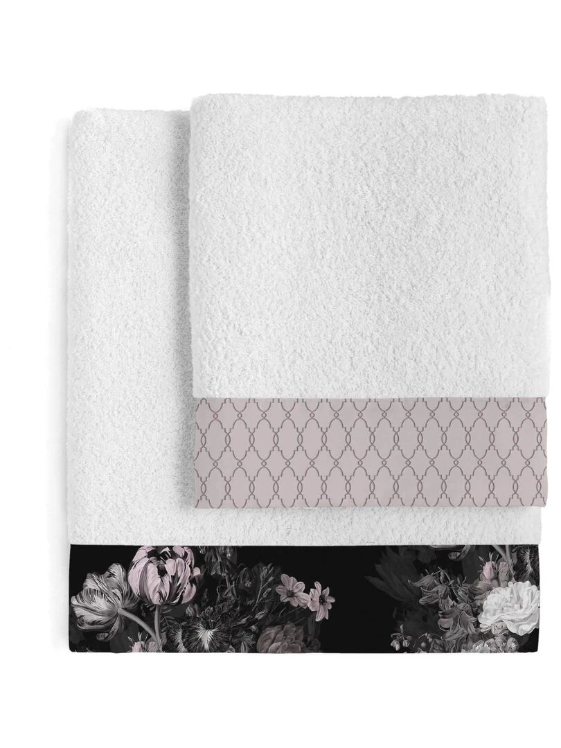 Lot de serviettes Onyx "Happyfriday" Blanc