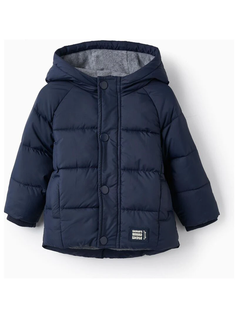 Manteau Matelassé avec Capuche pour Bébé Garçon Skater's’ Dictionary Bleu foncé